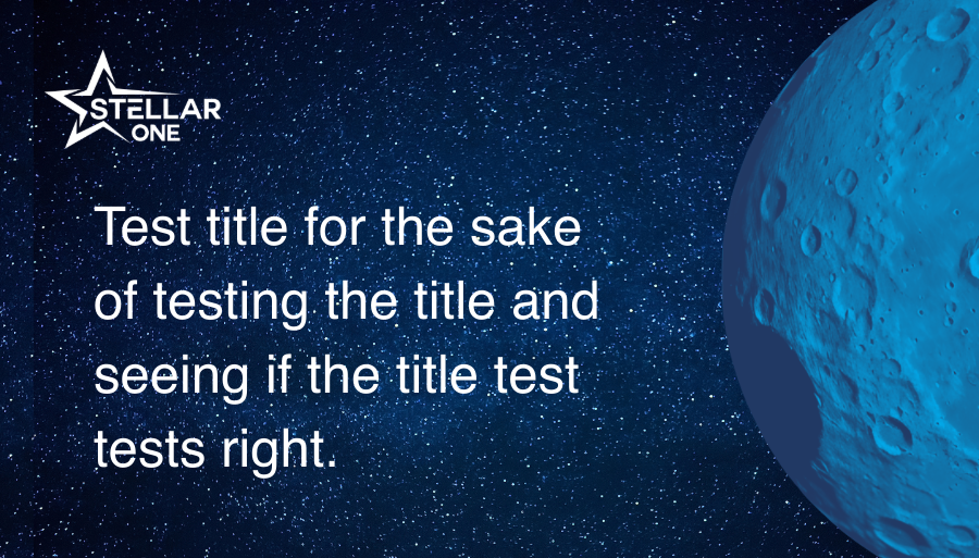 Test title for the sake of testing the title and seeing if the title test tests right.
